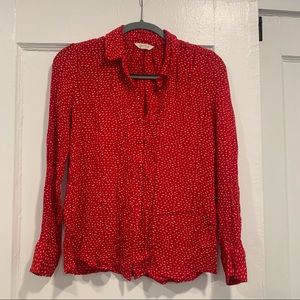 LUCKY BRAND | Red and White Button Up